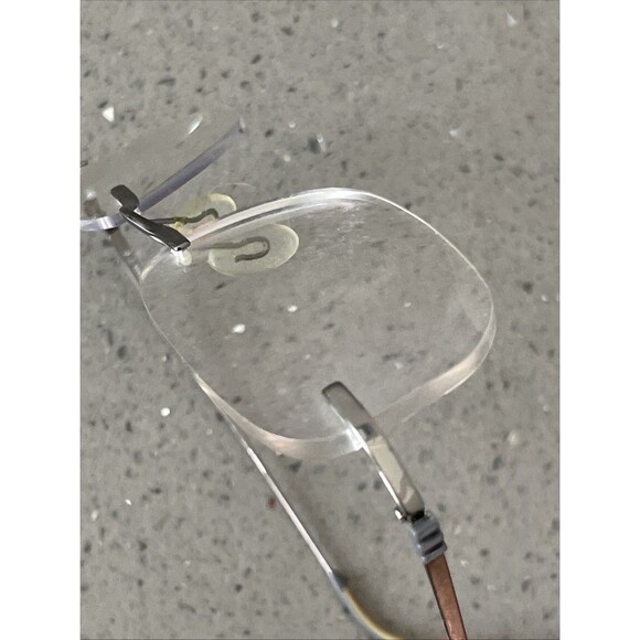 Adidas Eyeglasses Frames Only a672 /60 6055 silver 52-19-145 Metal rimless - Picture 11 of 12